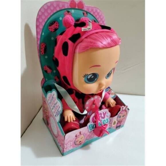 Cry Babies Lady Bug Baby Doll Cries Real Tears Realistic Baby Sounds - Picture 4 of 6